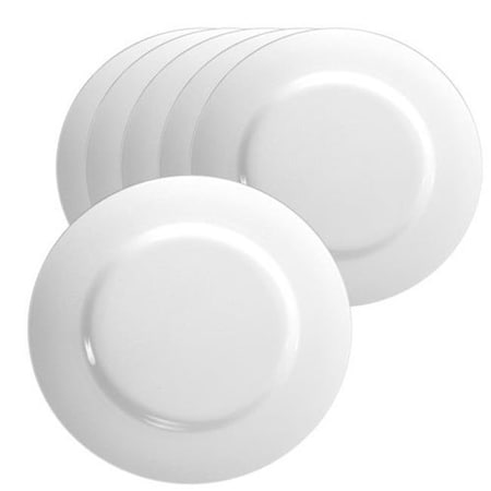 Reston Lloyd Reston Lloyd 72300SET 6pc Melamine Salad Plate Set  White 72300SET